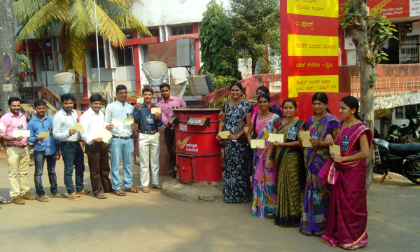 ಎನ್‌ಪಿಎಸ್ ವಿರುದ್ಧ ಸರಕಾರಿ ನೌಕರರಿಂದ ಅಂಚೆ ಕಾರ್ಡ್ ಚಳವಳಿ